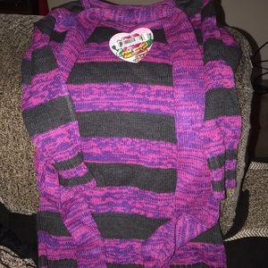 Kids pink & purple dress with scarf